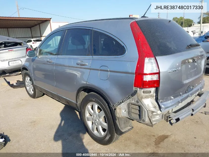 JHLRE38748C017330 2008 Honda Cr-V Ex-L