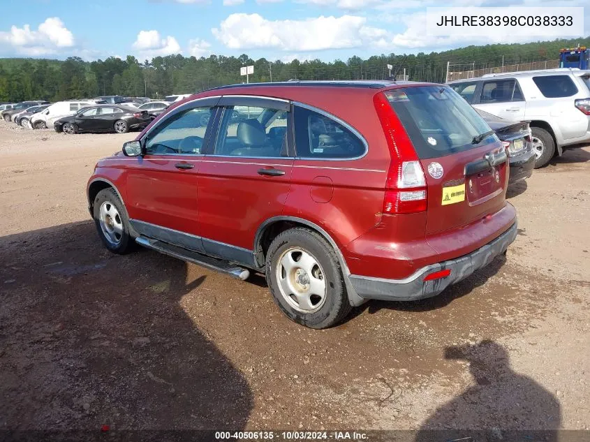 JHLRE38398C038333 2008 Honda Cr-V Lx