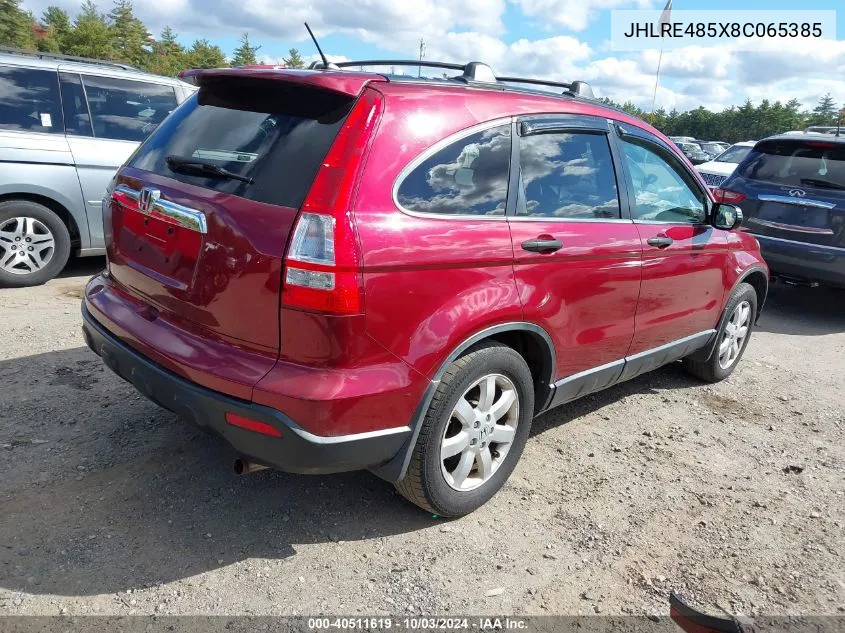 JHLRE485X8C065385 2008 Honda Cr-V Ex