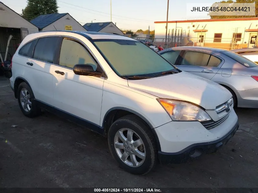 2008 Honda Cr-V Ex VIN: JHLRE48548C044421 Lot: 40512624