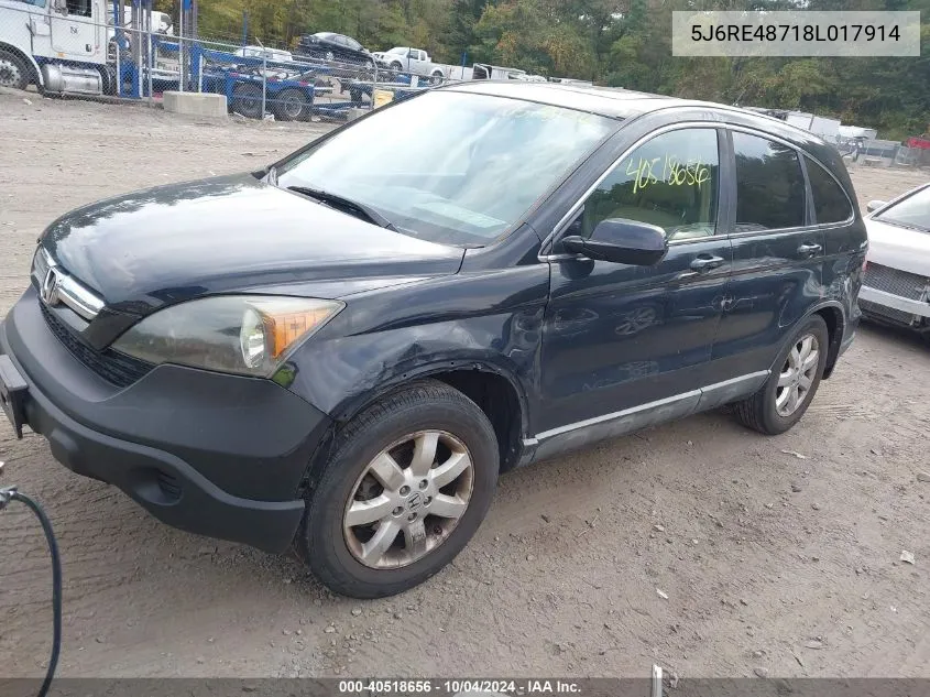 5J6RE48718L017914 2008 Honda Cr-V Ex-L