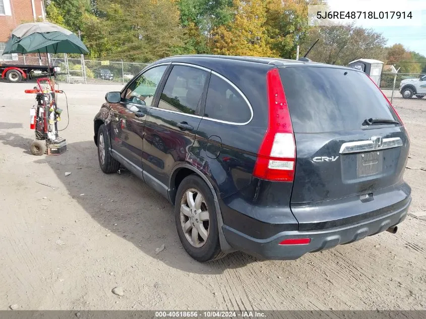 5J6RE48718L017914 2008 Honda Cr-V Ex-L