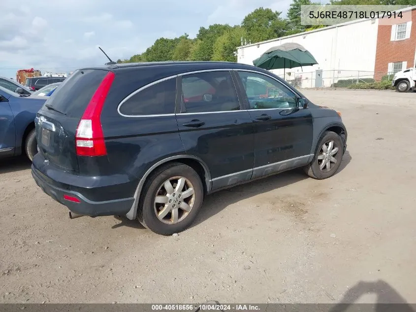 5J6RE48718L017914 2008 Honda Cr-V Ex-L