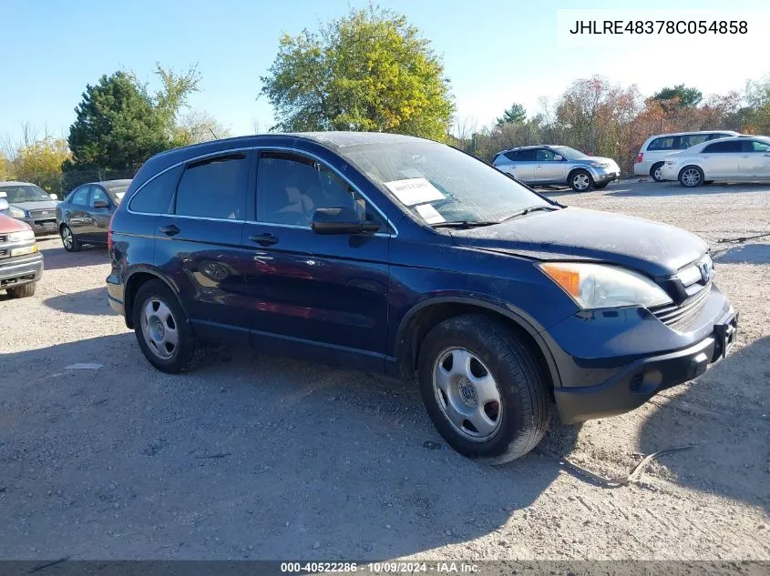 2008 Honda Cr-V Lx VIN: JHLRE48378C054858 Lot: 40522286