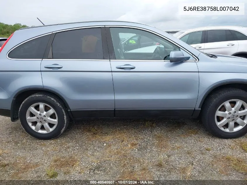 5J6RE38758L007042 2008 Honda Cr-V Ex-L