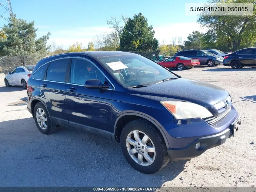 2008 Honda Cr-V Ex-L VIN: 5J6RE48738L050865 Lot: 40545906