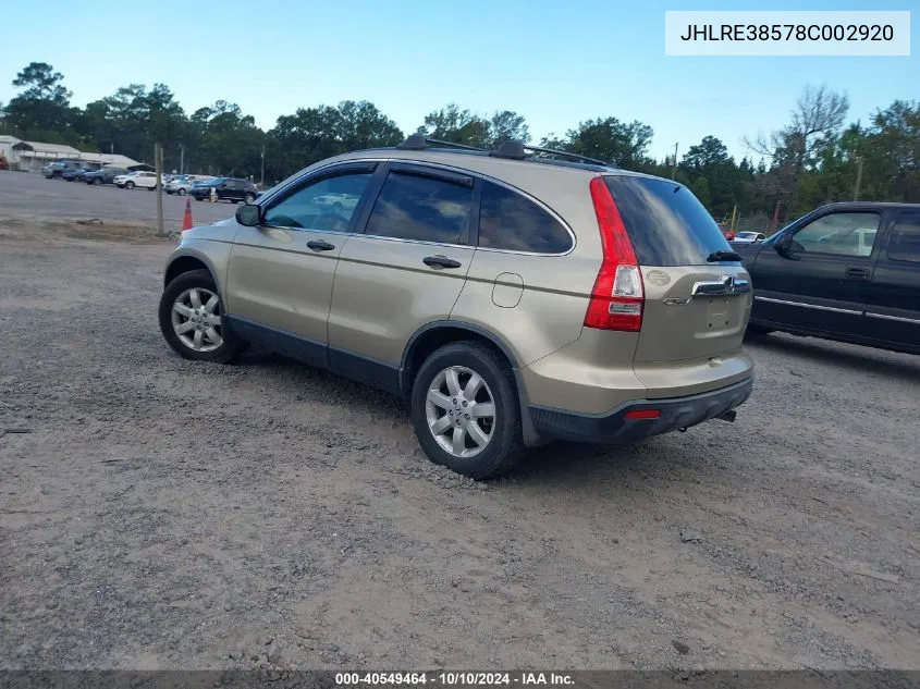 JHLRE38578C002920 2008 Honda Cr-V Ex