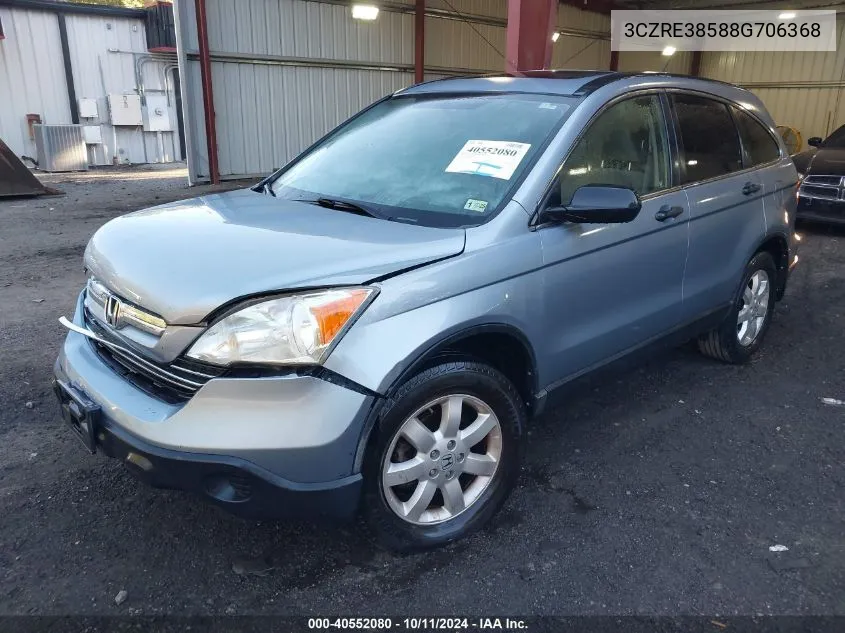 2008 Honda Cr-V Ex VIN: 3CZRE38588G706368 Lot: 40552080