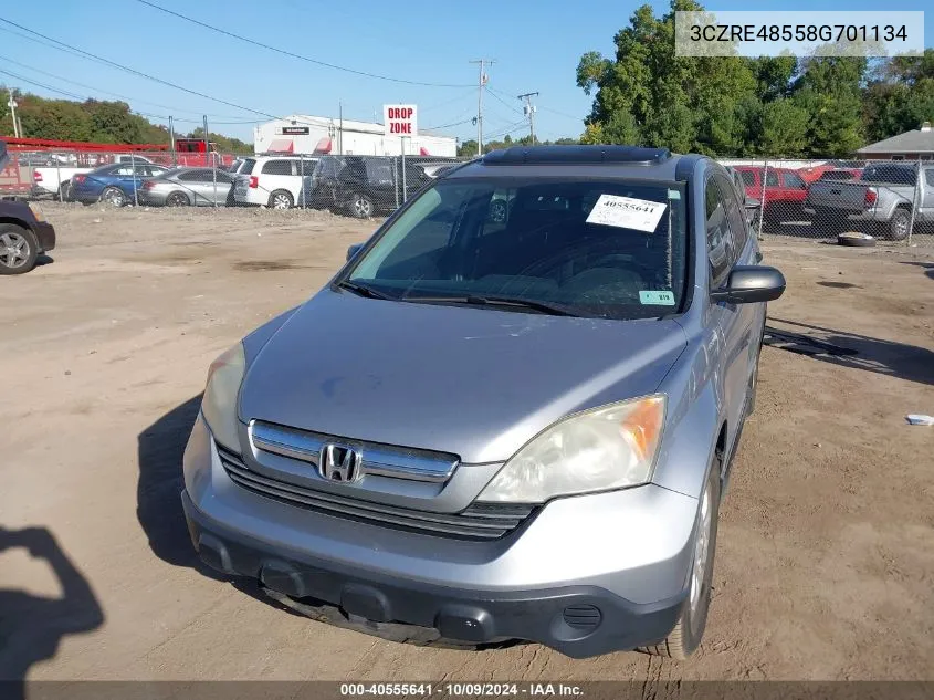 2008 Honda Cr-V Ex VIN: 3CZRE48558G701134 Lot: 40555641