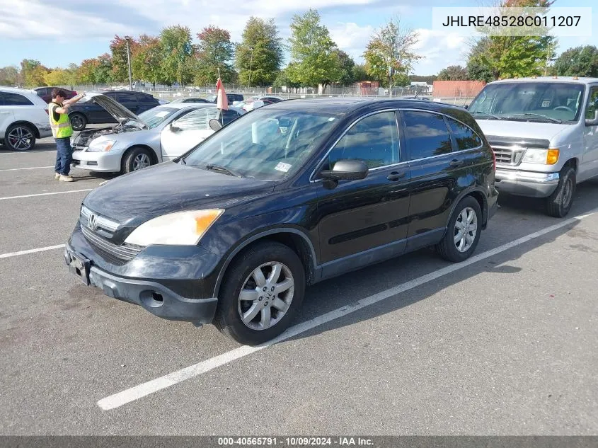 2008 Honda Cr-V Ex VIN: JHLRE48528C011207 Lot: 40565791