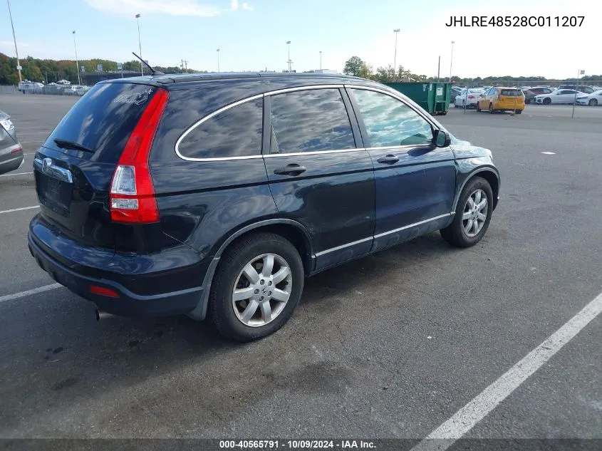 2008 Honda Cr-V Ex VIN: JHLRE48528C011207 Lot: 40565791