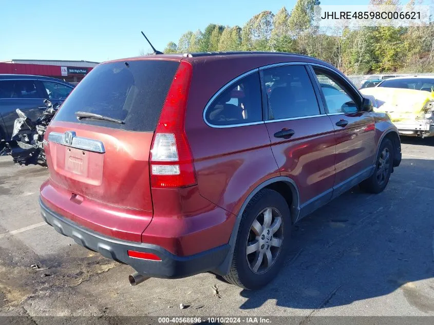 2008 Honda Cr-V Ex VIN: JHLRE48598C006621 Lot: 40568696