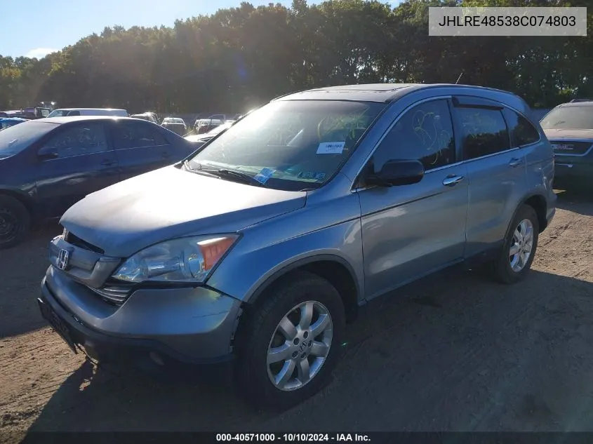 JHLRE48538C074803 2008 Honda Cr-V Ex