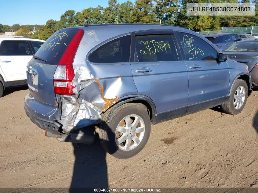 JHLRE48538C074803 2008 Honda Cr-V Ex