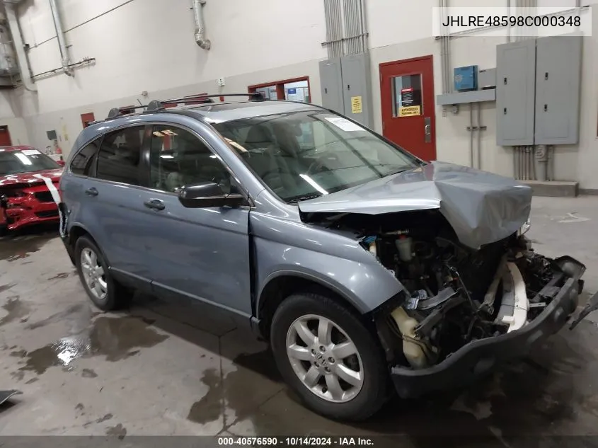 JHLRE48598C000348 2008 Honda Cr-V Ex