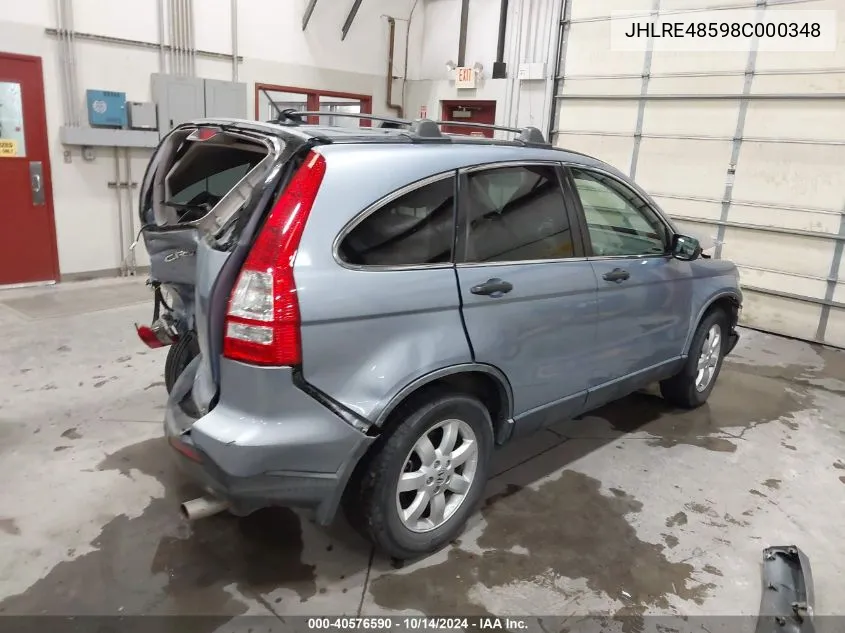 JHLRE48598C000348 2008 Honda Cr-V Ex