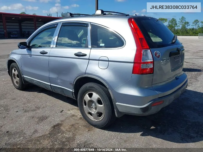 JHLRE38308C033764 2008 Honda Cr-V Lx