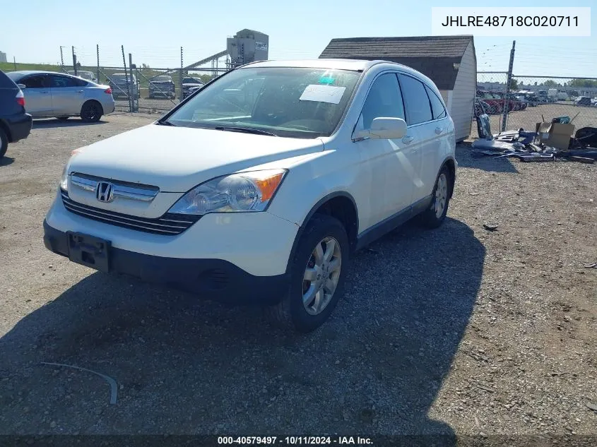 JHLRE48718C020711 2008 Honda Cr-V Exl