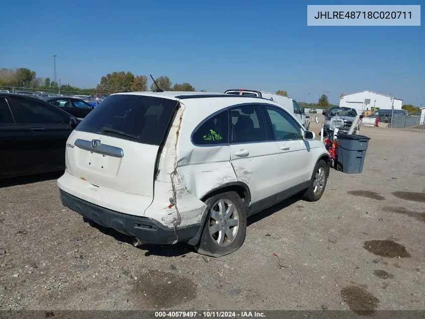 JHLRE48718C020711 2008 Honda Cr-V Exl