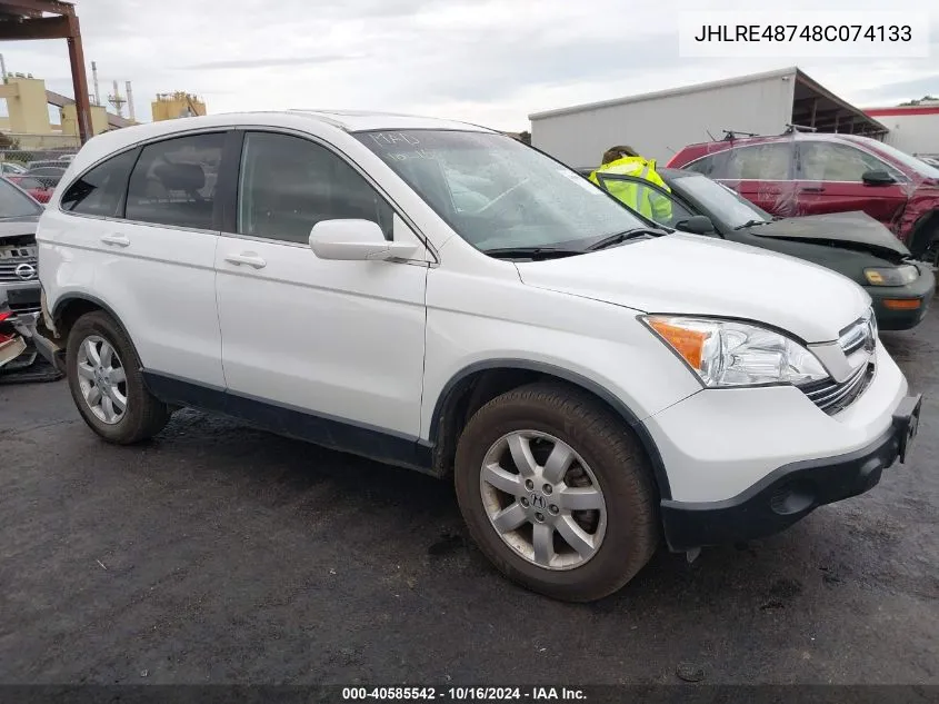 JHLRE48748C074133 2008 Honda Cr-V Ex-L