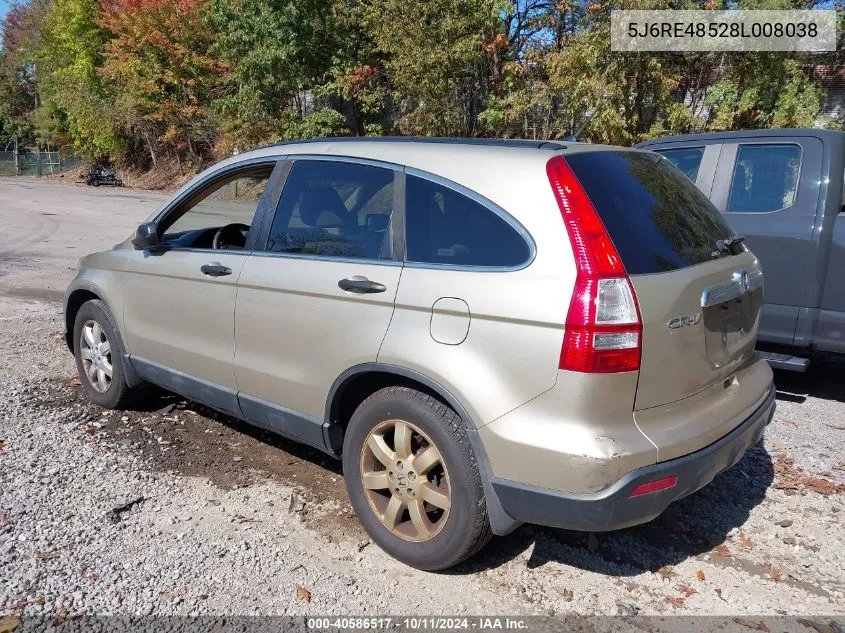 5J6RE48528L008038 2008 Honda Cr-V Ex