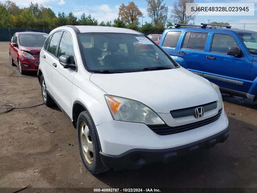 2008 Honda Cr-V Lx VIN: 5J6RE48328L023945 Lot: 40592787