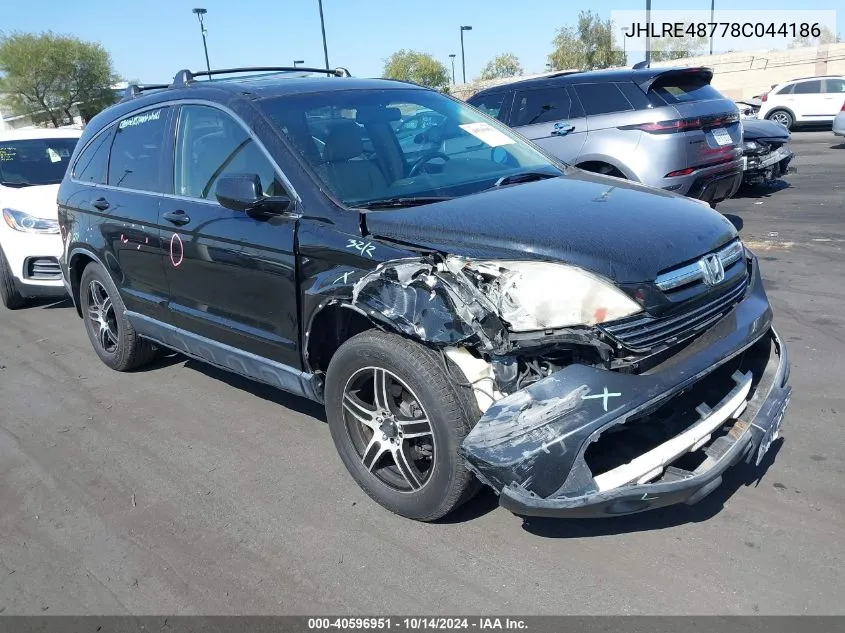 JHLRE48778C044186 2008 Honda Cr-V Ex-L