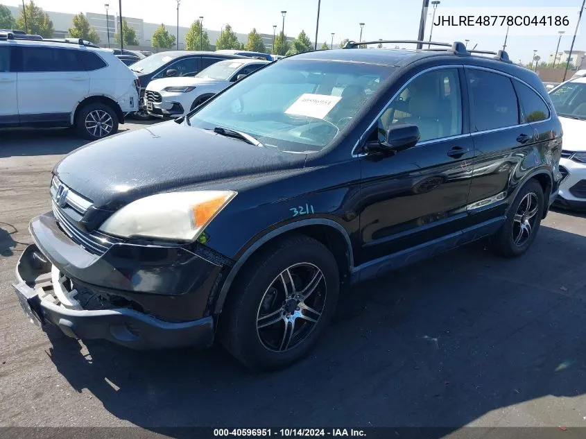 JHLRE48778C044186 2008 Honda Cr-V Ex-L