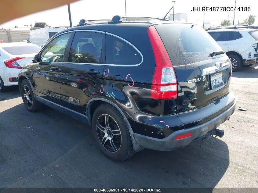 JHLRE48778C044186 2008 Honda Cr-V Ex-L