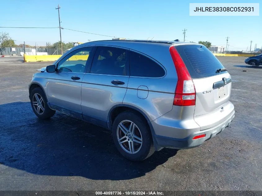 JHLRE38308C052931 2008 Honda Cr-V Lx