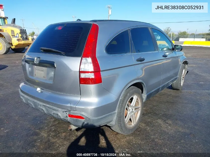 JHLRE38308C052931 2008 Honda Cr-V Lx