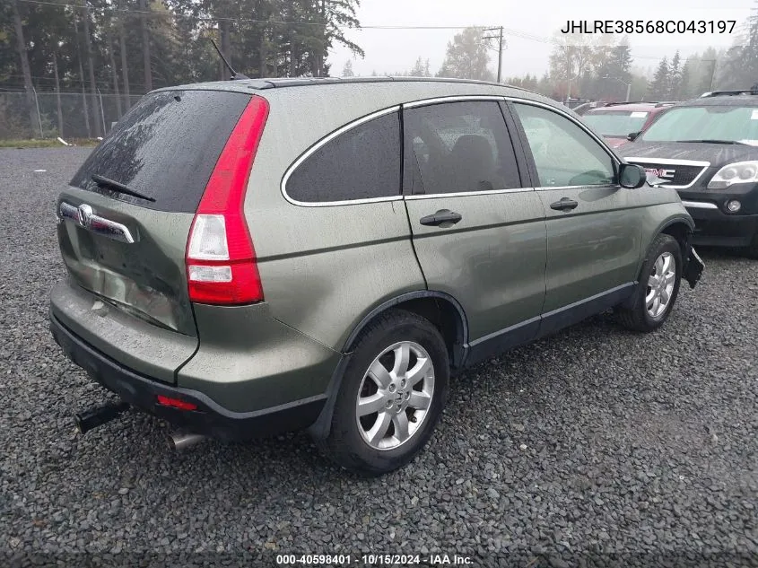 JHLRE38568C043197 2008 Honda Cr-V Ex