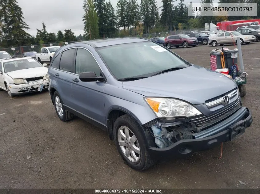 JHLRE48538C010793 2008 Honda Cr-V Ex