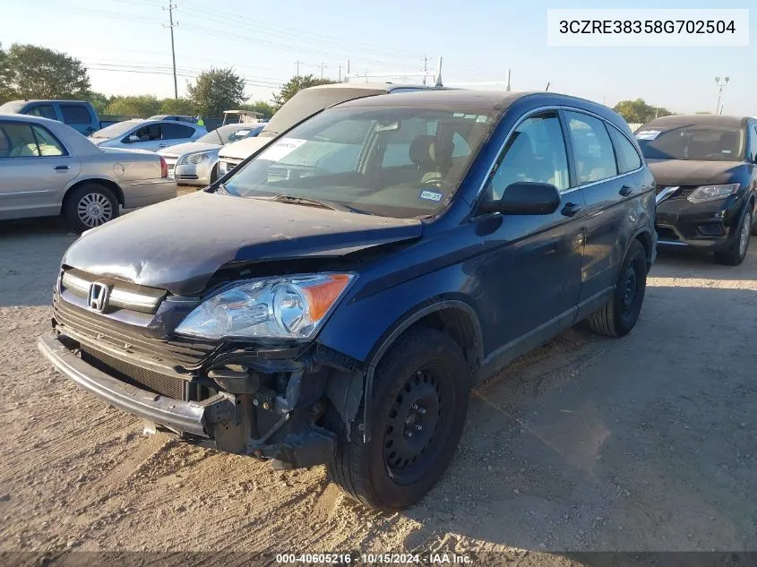 3CZRE38358G702504 2008 Honda Cr-V Lx