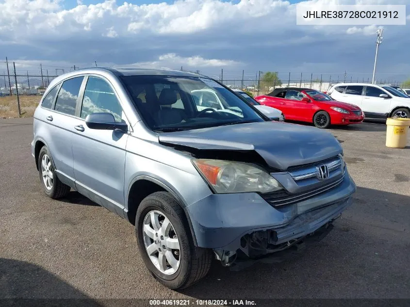 JHLRE38728C021912 2008 Honda Cr-V Ex-L