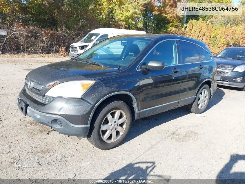 JHLRE48538C064756 2008 Honda Cr-V Ex