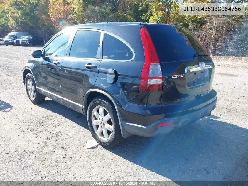 JHLRE48538C064756 2008 Honda Cr-V Ex