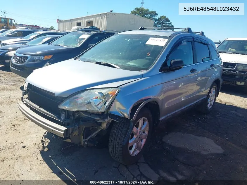 5J6RE48548L023432 2008 Honda Cr-V Ex