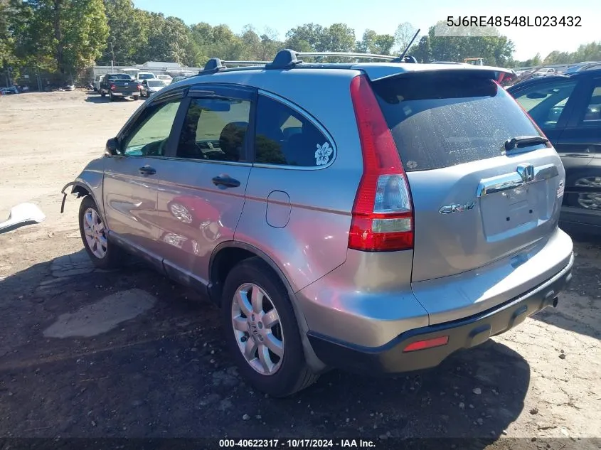 5J6RE48548L023432 2008 Honda Cr-V Ex