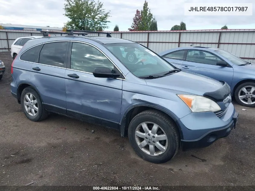 JHLRE48578C017987 2008 Honda Cr-V Ex