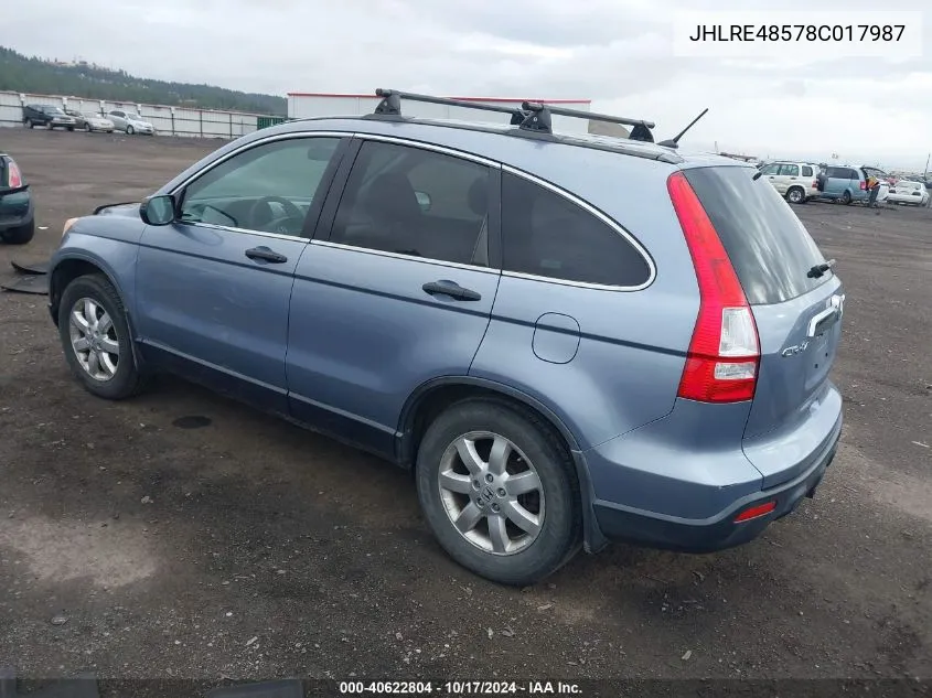 JHLRE48578C017987 2008 Honda Cr-V Ex