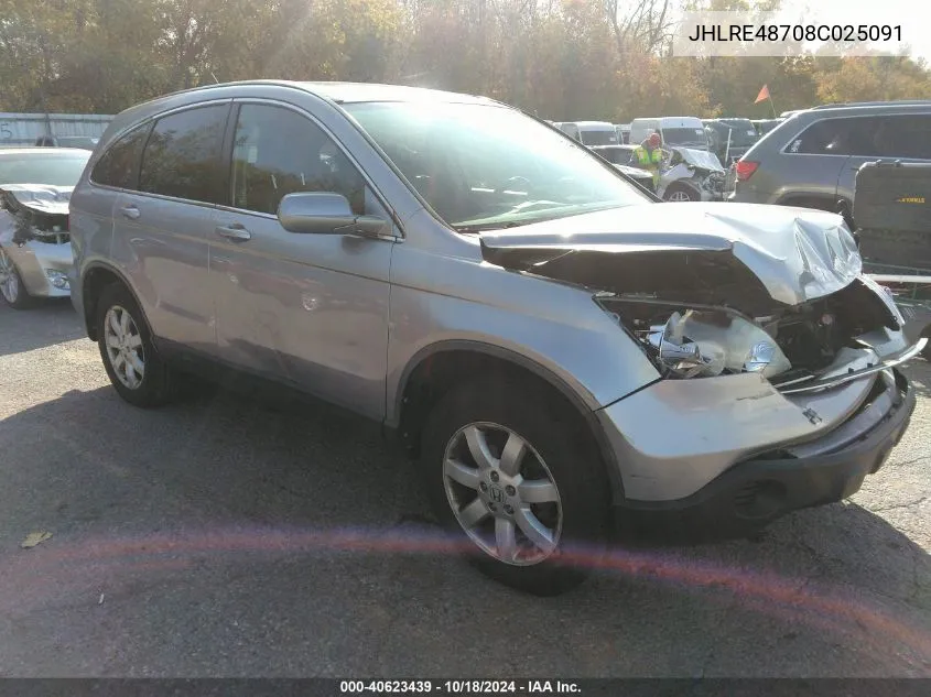 JHLRE48708C025091 2008 Honda Cr-V Ex-L