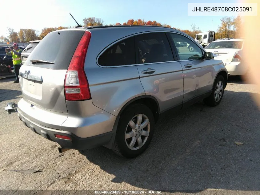 JHLRE48708C025091 2008 Honda Cr-V Ex-L