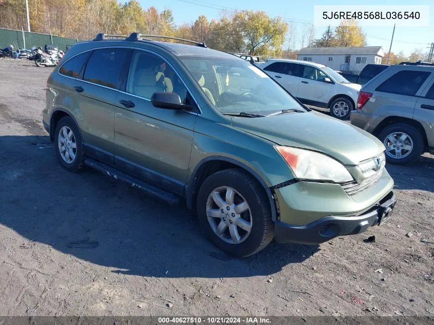 5J6RE48568L036540 2008 Honda Cr-V Ex