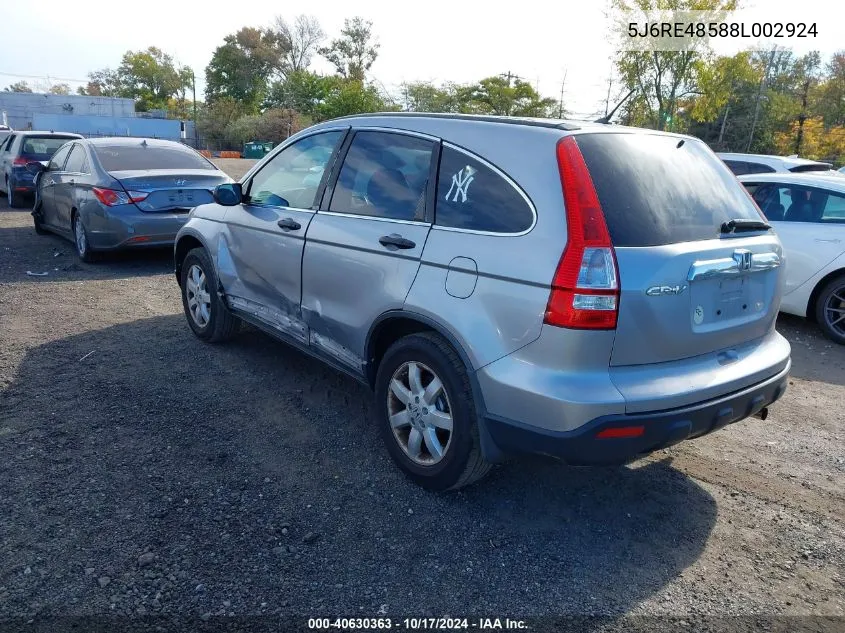 5J6RE48588L002924 2008 Honda Cr-V Ex