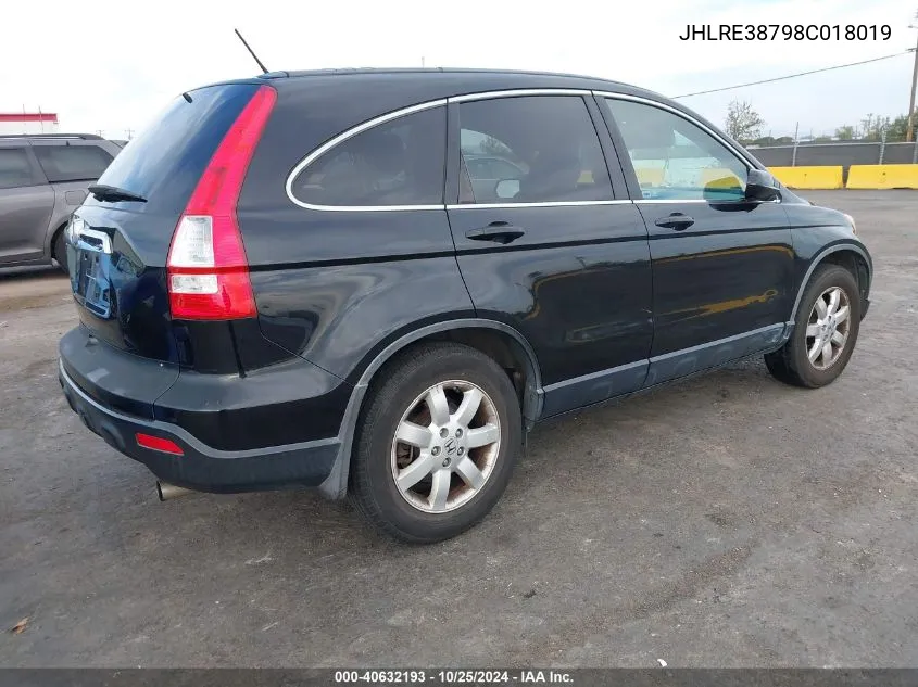 2008 Honda Cr-V Ex-L VIN: JHLRE38798C018019 Lot: 40632193