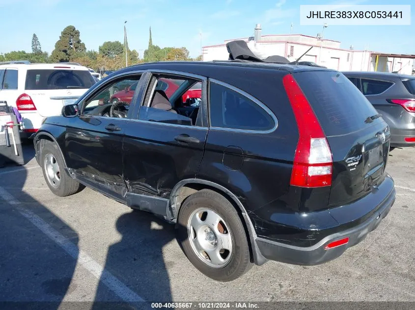 JHLRE383X8C053441 2008 Honda Cr-V Lx