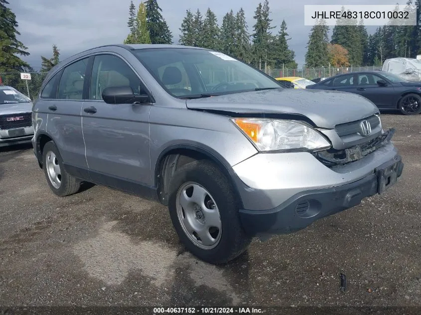 JHLRE48318C010032 2008 Honda Cr-V Lx