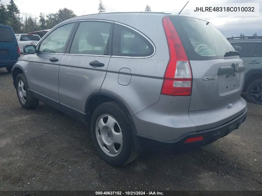 JHLRE48318C010032 2008 Honda Cr-V Lx