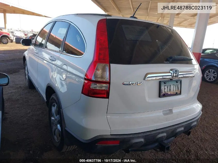 JHLRE48788C023119 2008 Honda Cr-V Ex-L